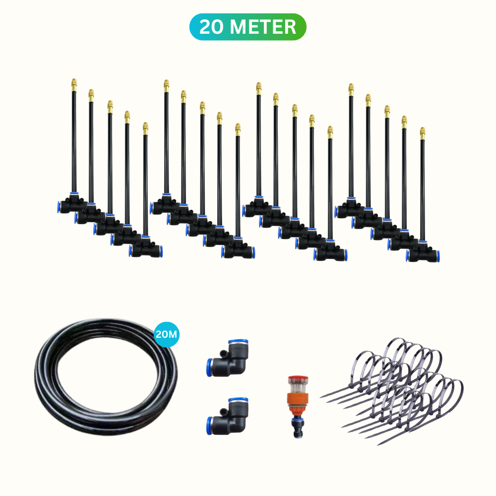 AquaBreeze hose and nozzle layout